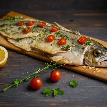 Pike in sour cream, baked in foil
