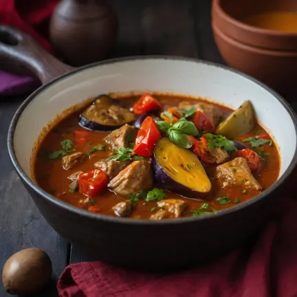 Chakhokhbili chicken with eggplant: Georgian inspiration in every bite
