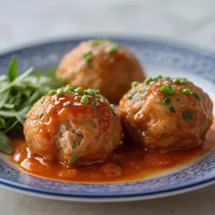 Tender meatballs made with Hawaiian blend and chicken
