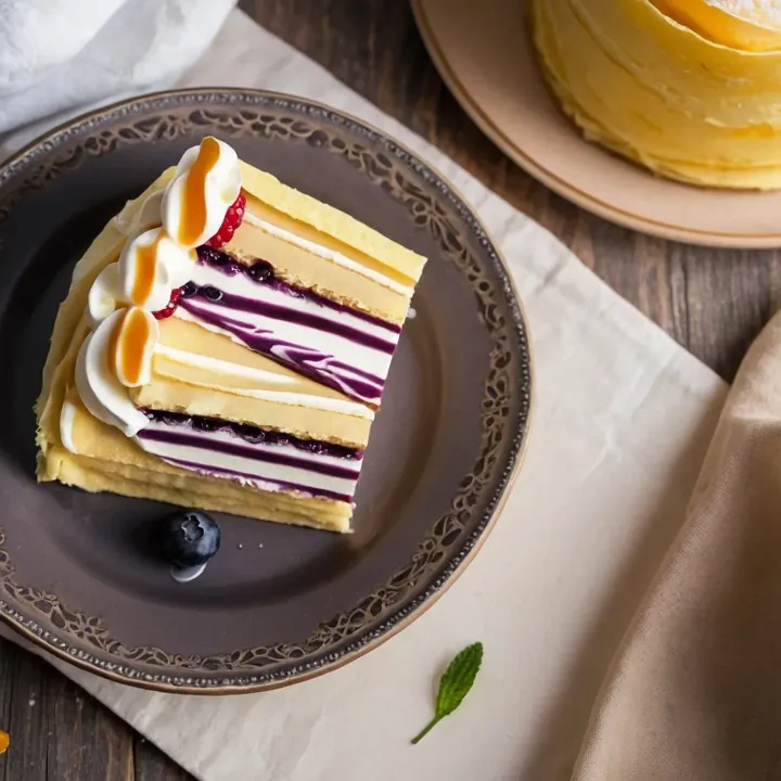 Delicious crepe cake with delicate sour cream and condensed milk cream - MealWings