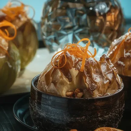Печеные яблоки с кедровыми орешками