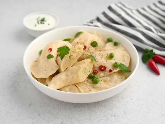 Vareniki with fresh cabbage