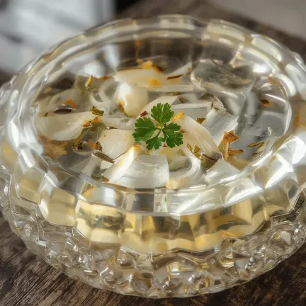 Aspic of porcini mushrooms