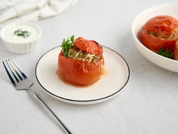 Baked Tomatoes with Minced Meat
