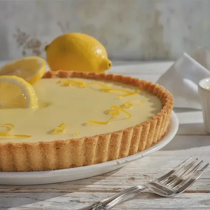 Lemon Tart with Shortbread Crust