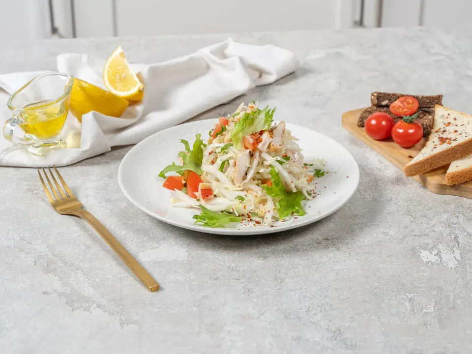 Chinese Cabbage Salad with Chicken and Cheese - MealWings