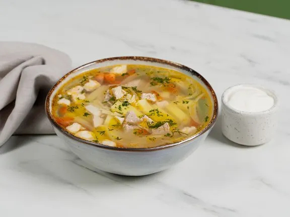 Суп із вермішеллю та свининою