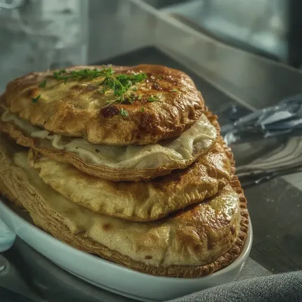 Soczyste czebureki z baraniną i słoniną