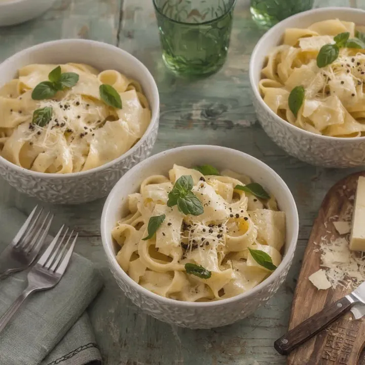 Pasta with cheese and cream - MealWings