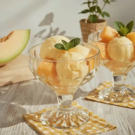 メロンアイスクリーム