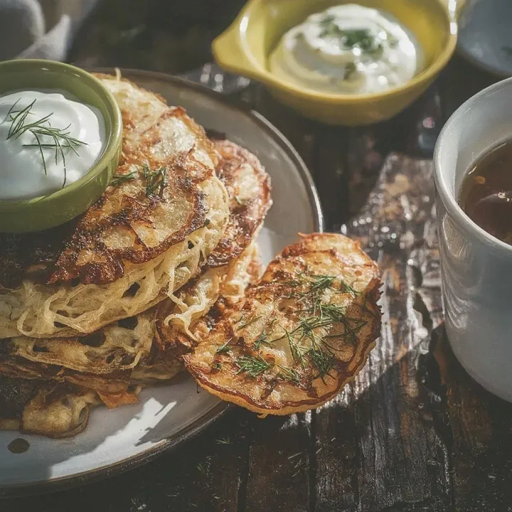 Homemade Potato Pancakes in a Frying Pan - MealWings