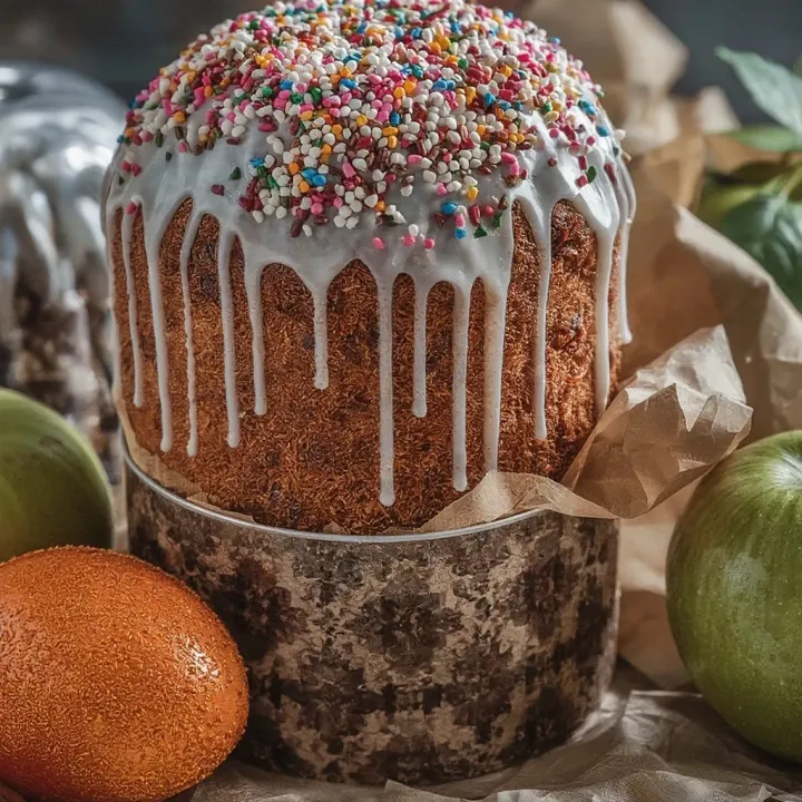 Паска з фундуком, родзинками та цукатами