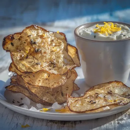 Хрусткі домашні картопляні чипси з лимоном