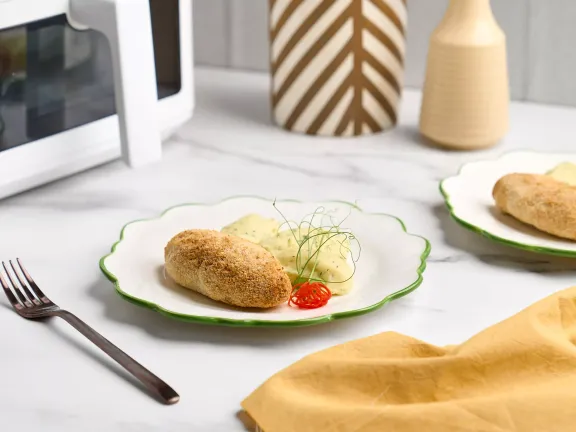 Fish patties in an air fryer