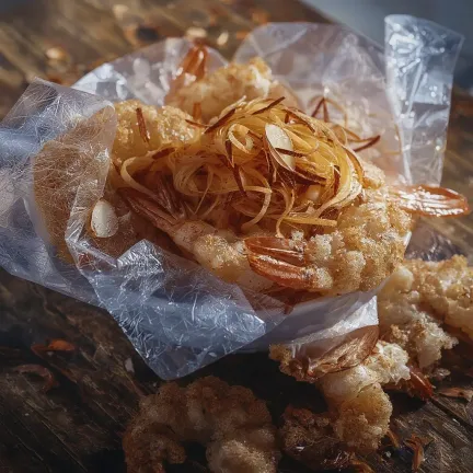 Креветки в мигдалевому листі