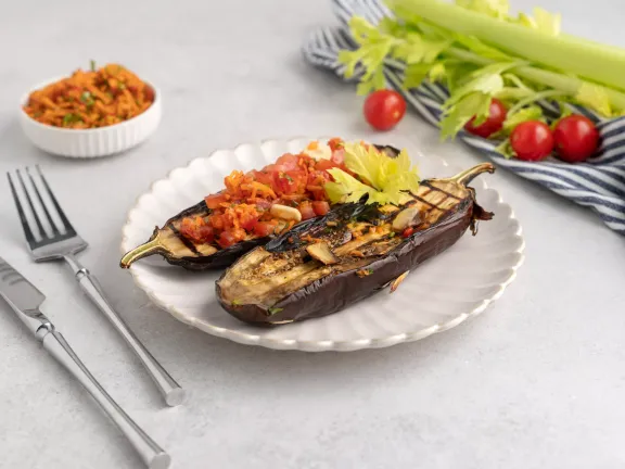 Eggplant with garlic