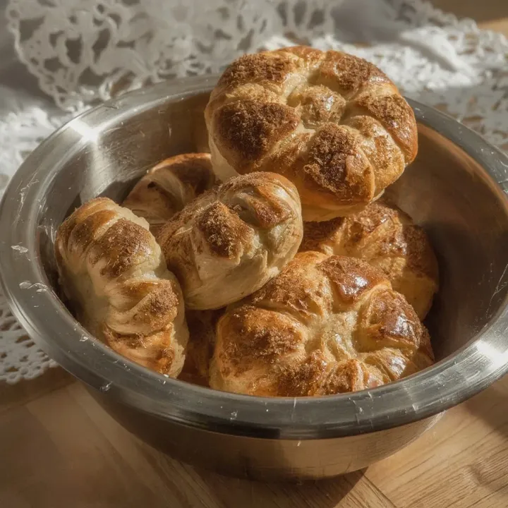 Obrączki owocowe w cieście drożdżowym francuskim