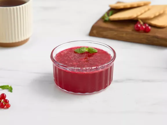 Thick redcurrant jam