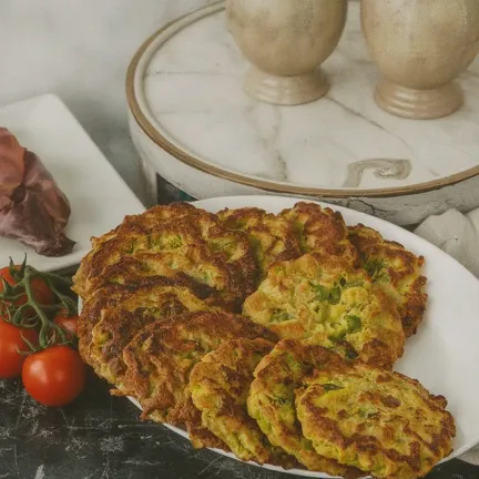 Zucchini and Pea Fritters (inspired by Pudla)
