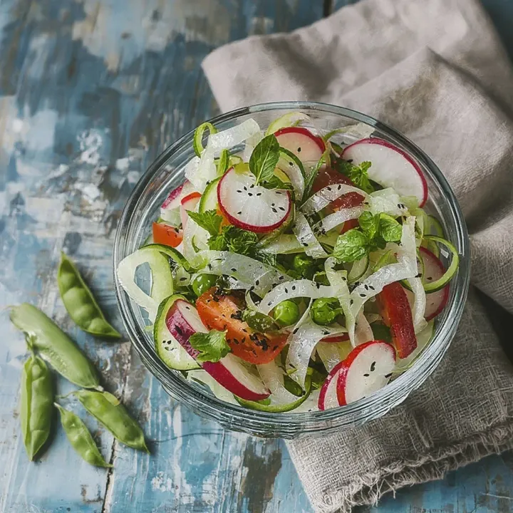 Fresh vegetable and pea salad - MealWings