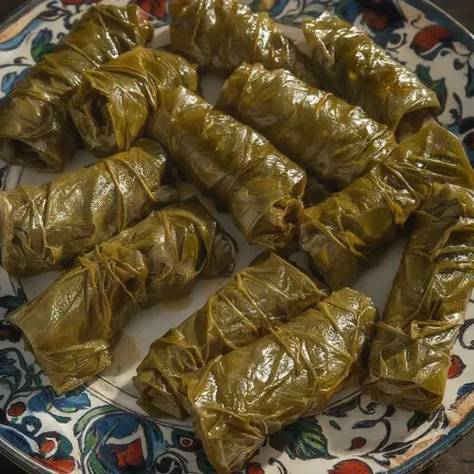 Töltött szőlőlevél pulykahússal