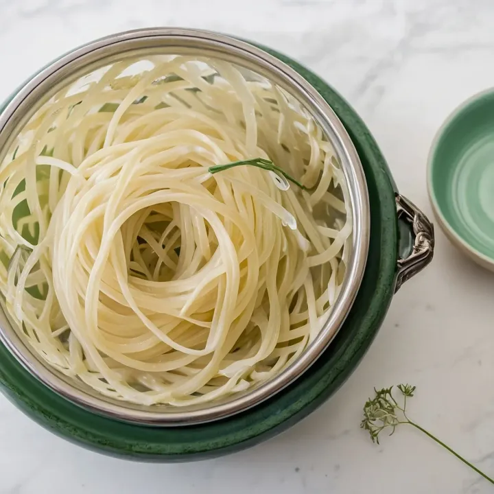 Ugotuj makaron al dente: w dużym garnku z wrzącą, osoloną wodą ugotuj <a href=" target="_blank">makaron</a>, od czasu do czasu mieszając, aby nie przywarł do dna garnka. Przed odcedzeniem makaronu zachowaj około pół szklanki wody z gotowania - będzie potrzebna do sosu.
