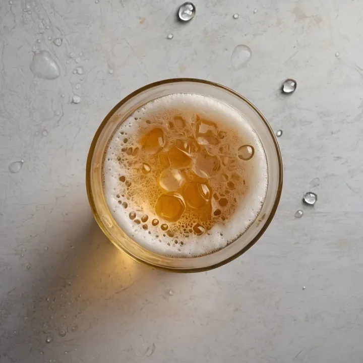 Start preparing the cocktail right before serving to preserve its bright flavor. Pour light beer into tall glasses or tumblers, creating the base for this unusual drink.
