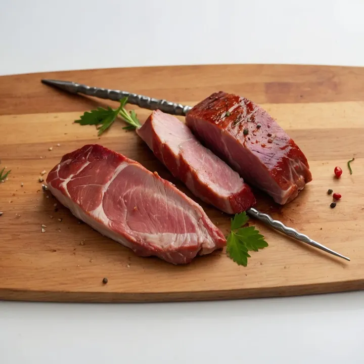 Hanging for curing. Hang pieces of fillet for curing in any convenient way. Use spokes, thick needles, twine, wire, or even skewers. Large paper clips turned into hooks are a great solution.
