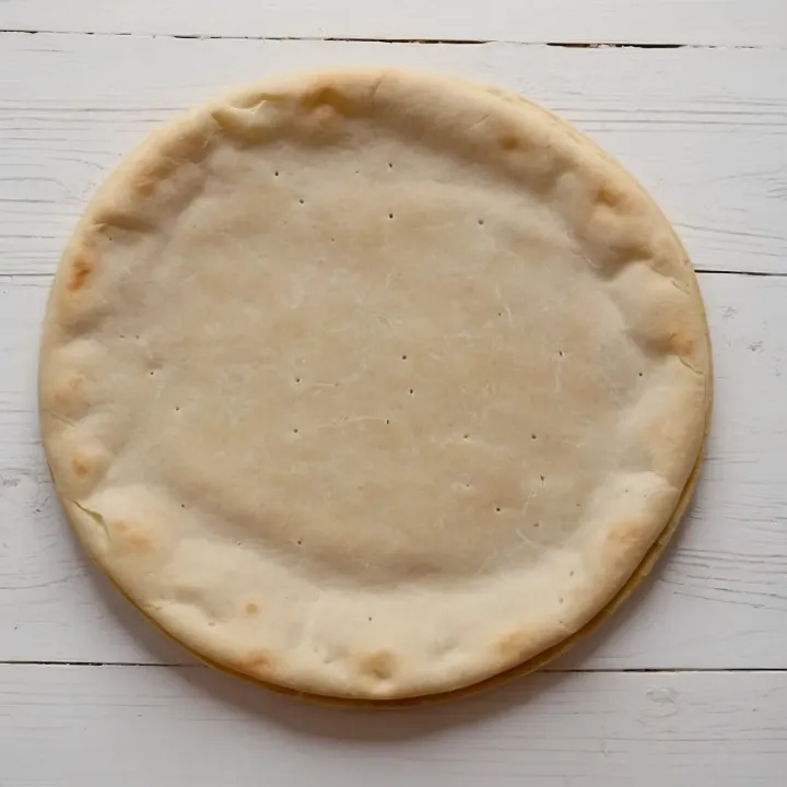 Ostrożnie rozwałkuj powstałą kulę na gruby placek. Zrób mały otwór w centrum, aby para mogła uchodzić. Piecz przez 10 minut w wysokiej temperaturze (250°C). Gotowy placek posmaruj roztopionym masłem z obu stron, aby się błyszczał i nabrał niepowtarzalnego aromatu.
