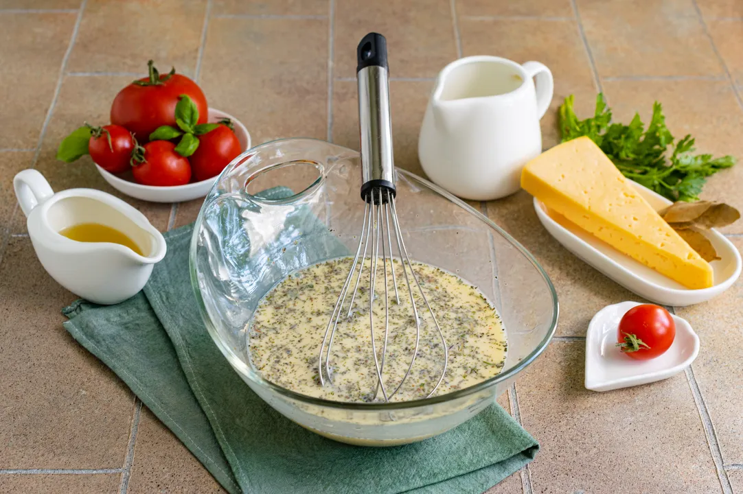 Whisk the ingredients until smooth.