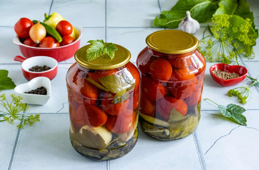 Spicy and fragrant canned tomatoes are perfect with side dishes, meat and fish, and are a true adornment of any festive table! Enjoy your meal!